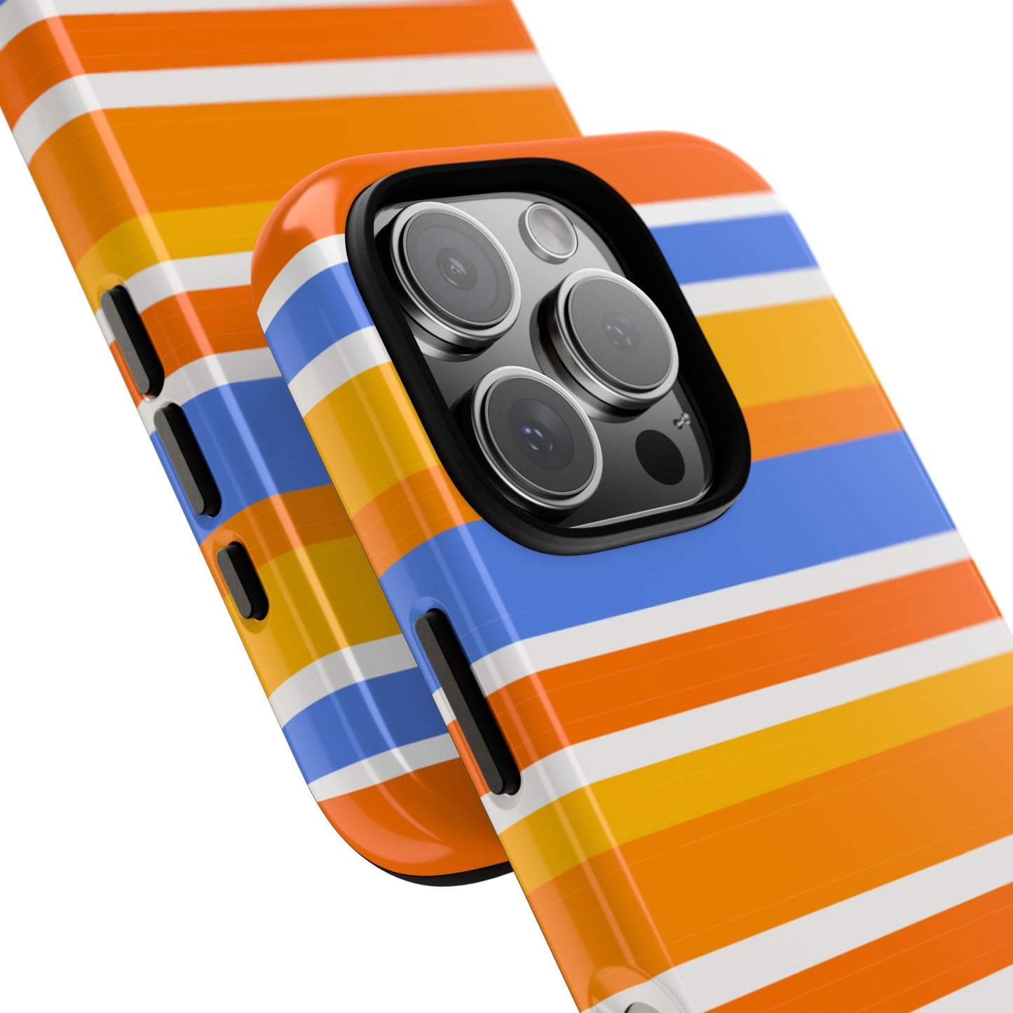 Citrus Orange Stripes Phone Case| Tough Case