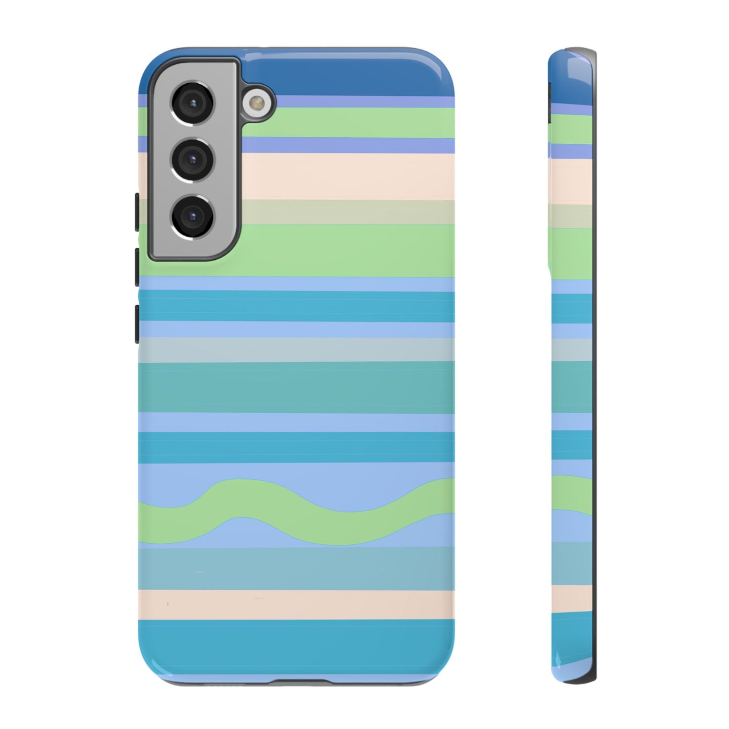 Cool Blue Stripes Phone Case| Tough Case