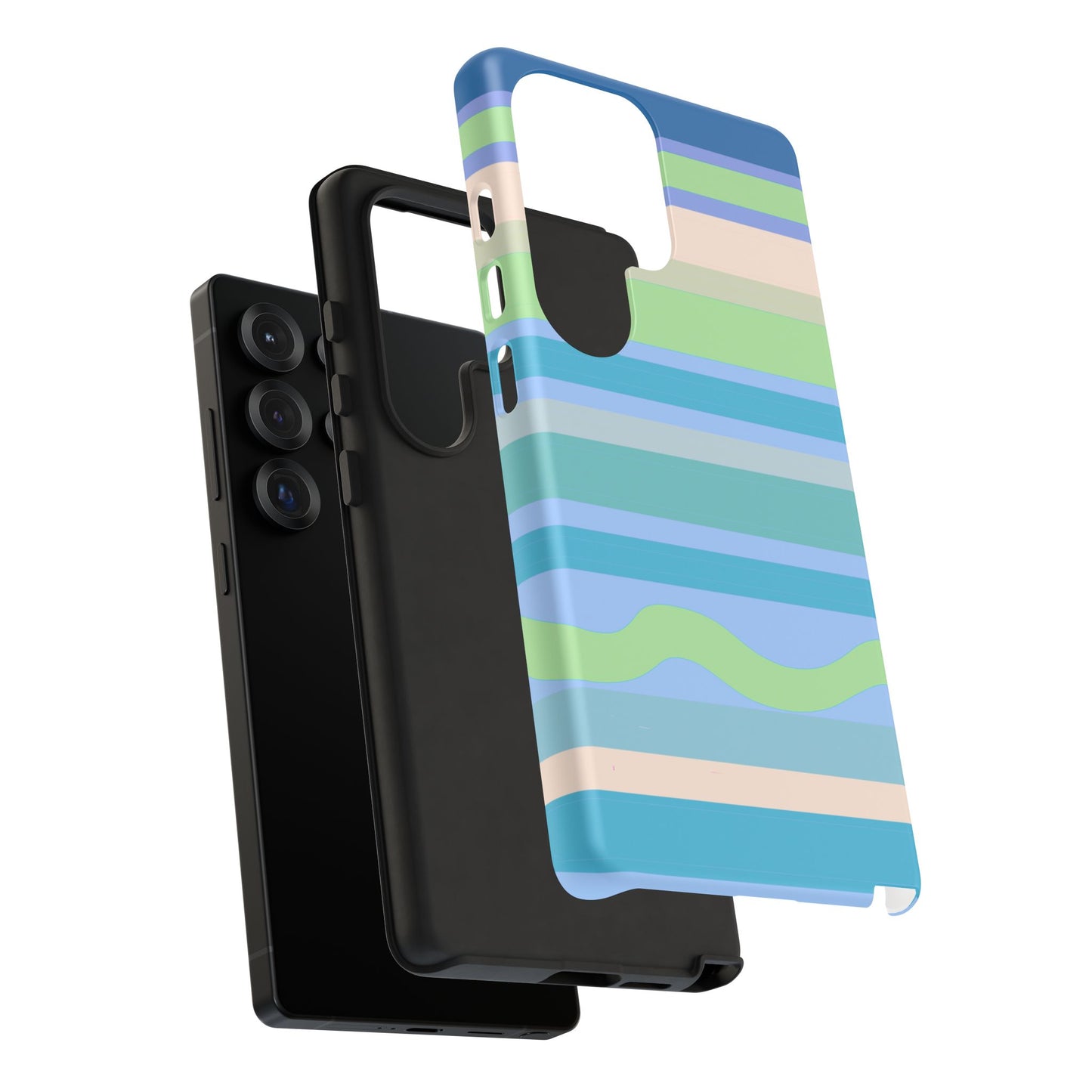 Cool Blue Stripes Phone Case| Tough Case