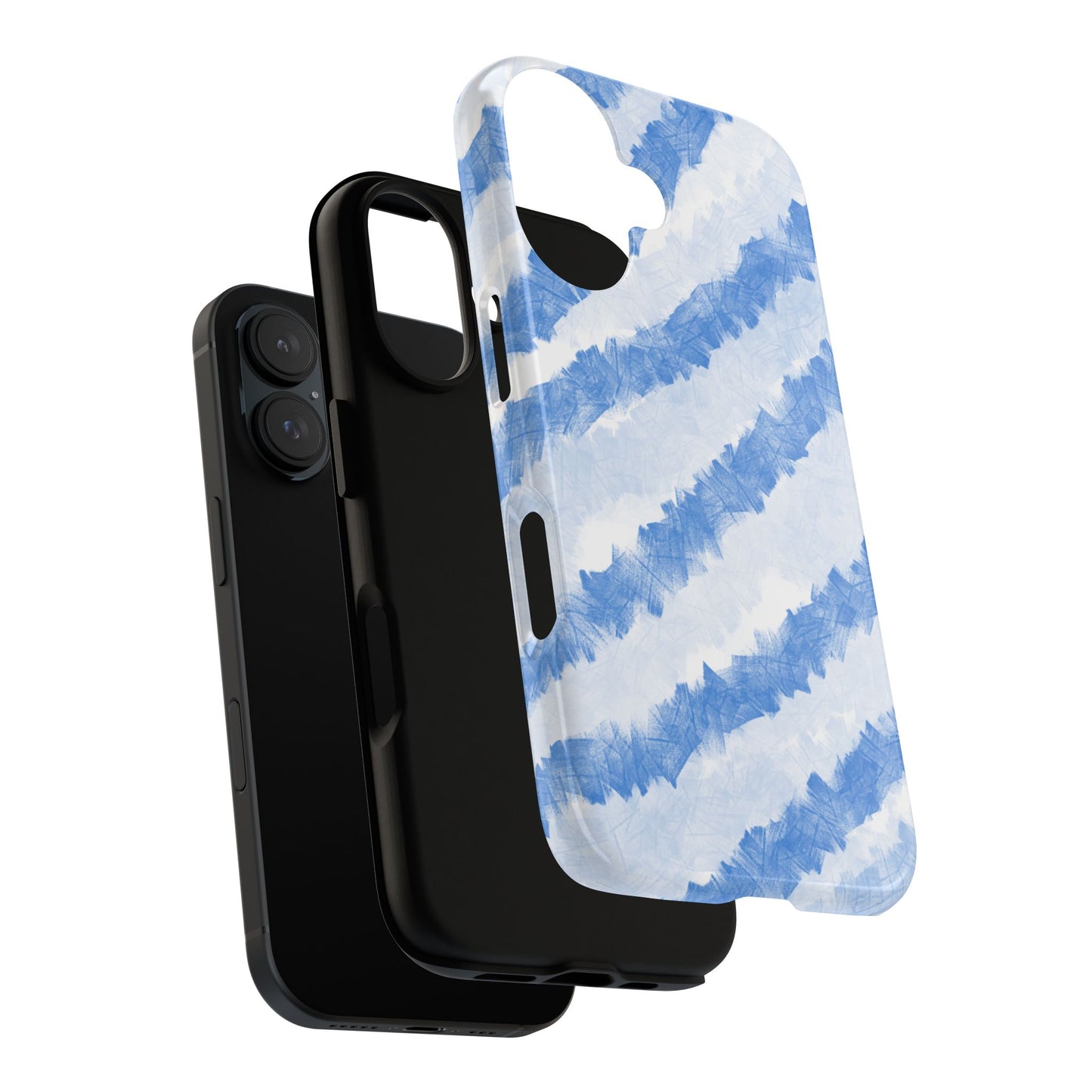 Chunky Blue Stripes Phone Case| Tough Case