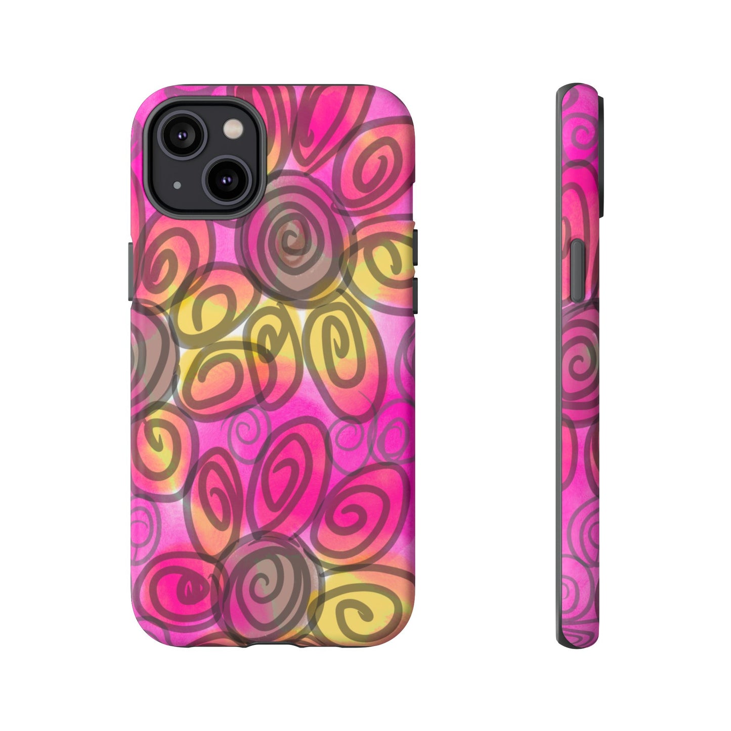Wonky Pink Floral Phone Case| Tough Case