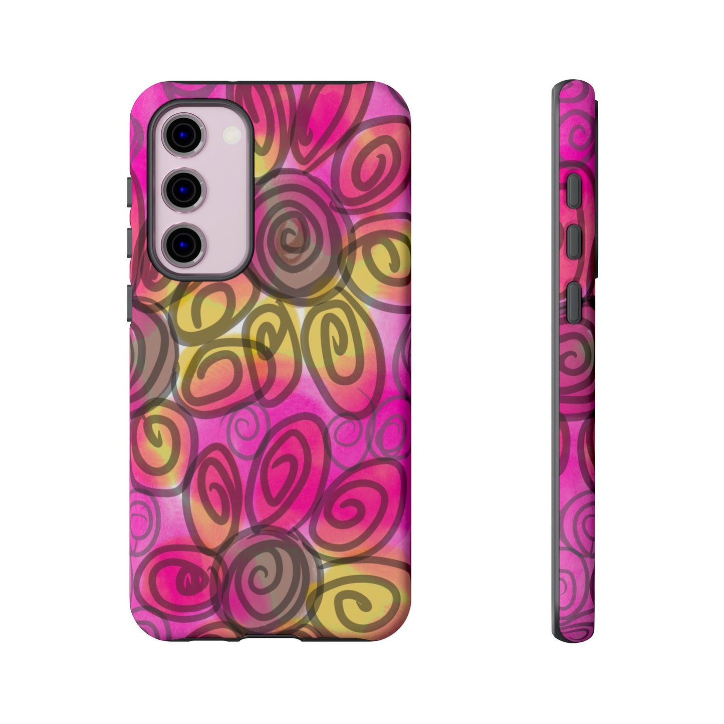Wonky Pink Floral Phone Case| Tough Case