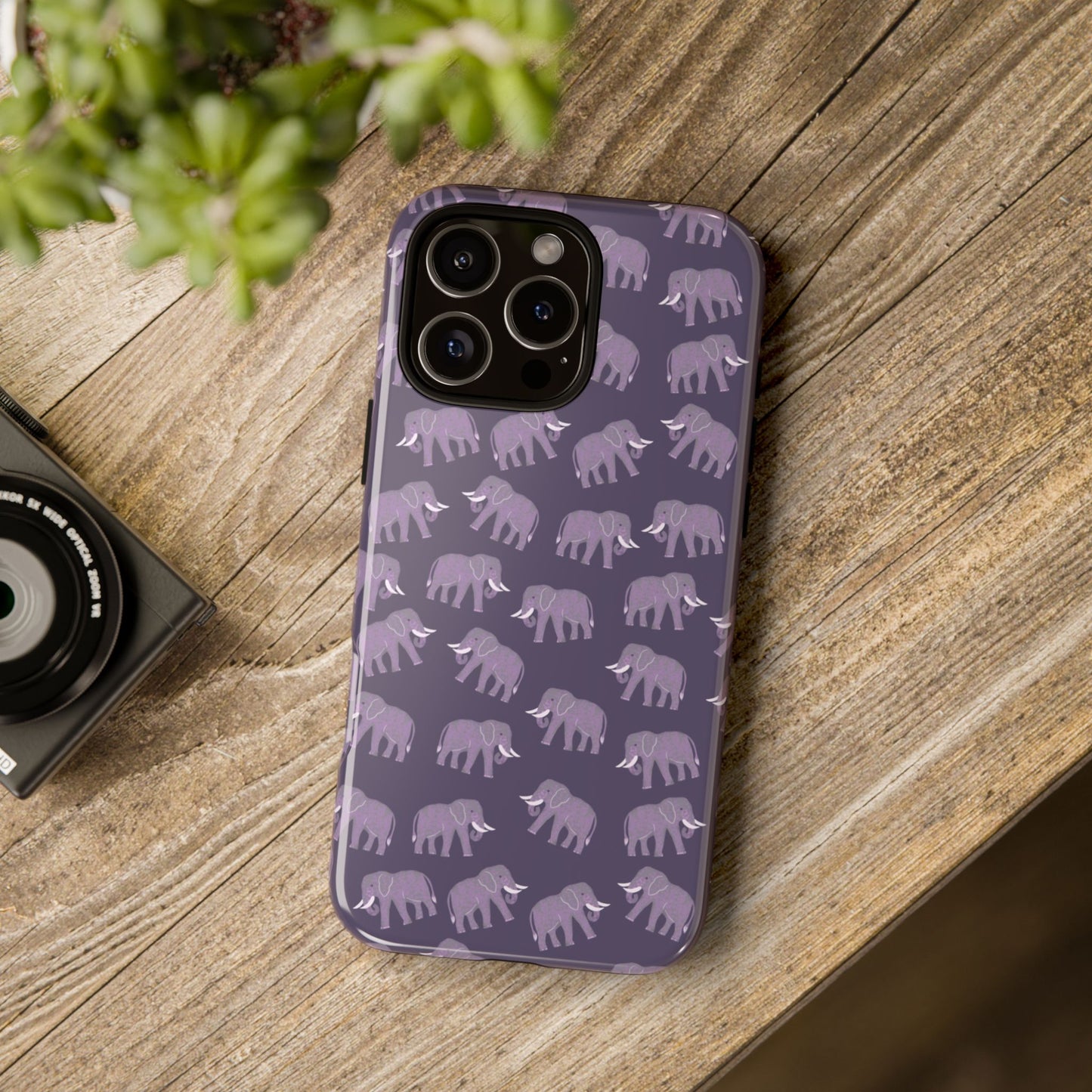 Phone Case — Elephants on Gray