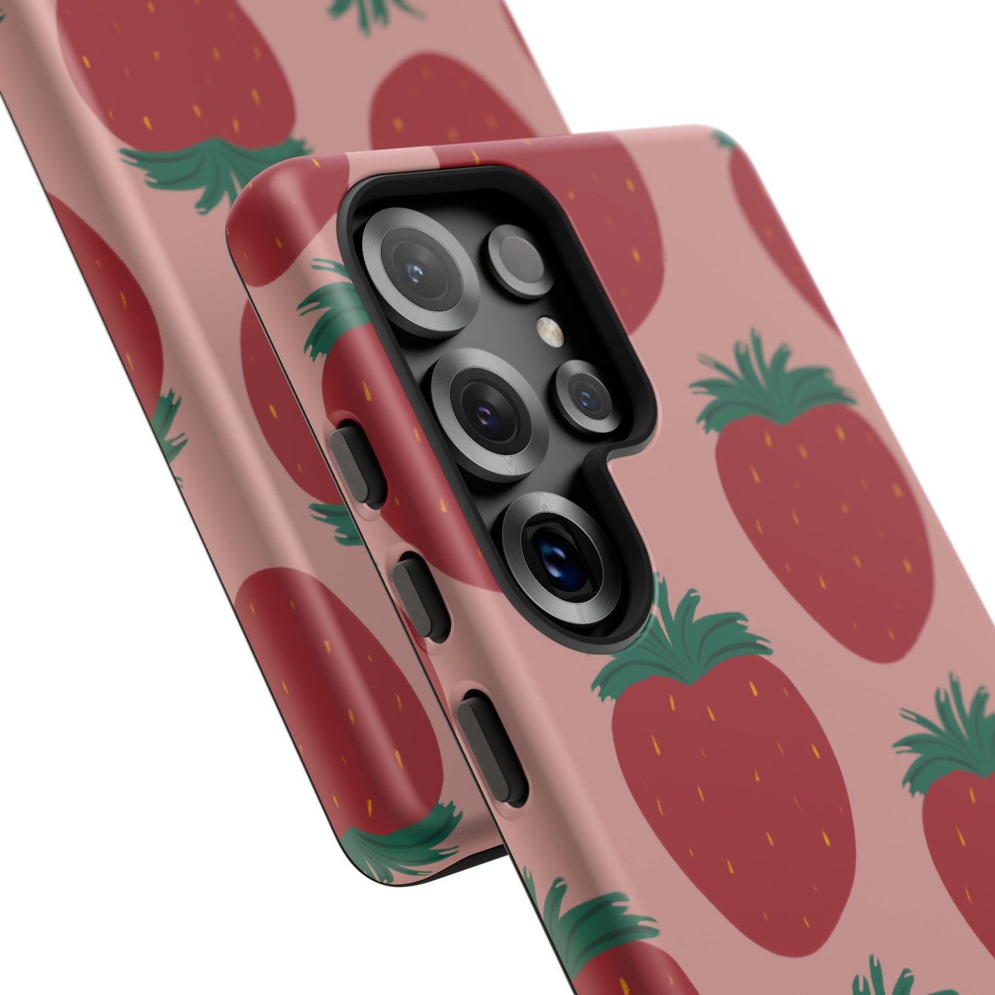 Phone Case, Strawberry Painted Design, Tough Phone Case