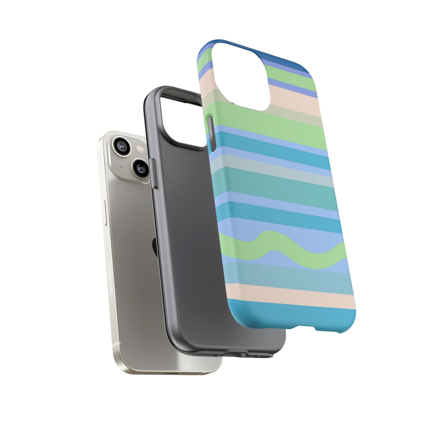 Cool Blue Stripes Phone Case| Tough Case