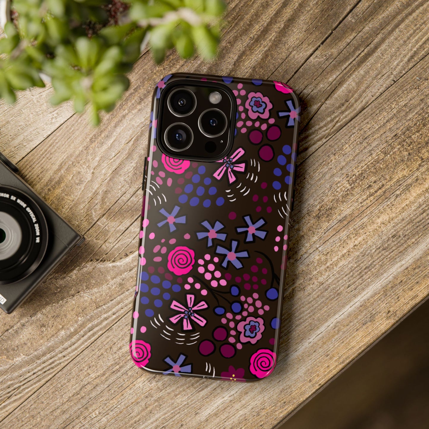 Phone Case, Deep Floral Design, Tough Phone Case