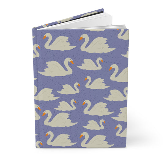Journal, Hard Cover,  Serene Swans on Water Design