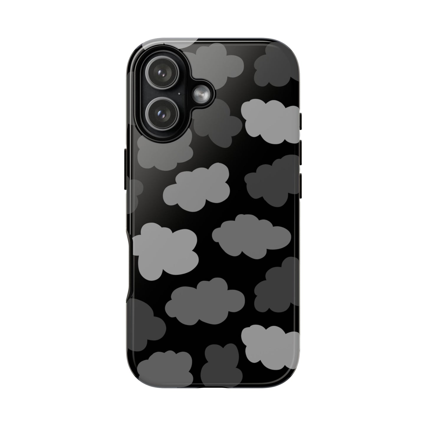 Phone Case, B & W Spooky Cloud Artistic Design, Tough Phone Case