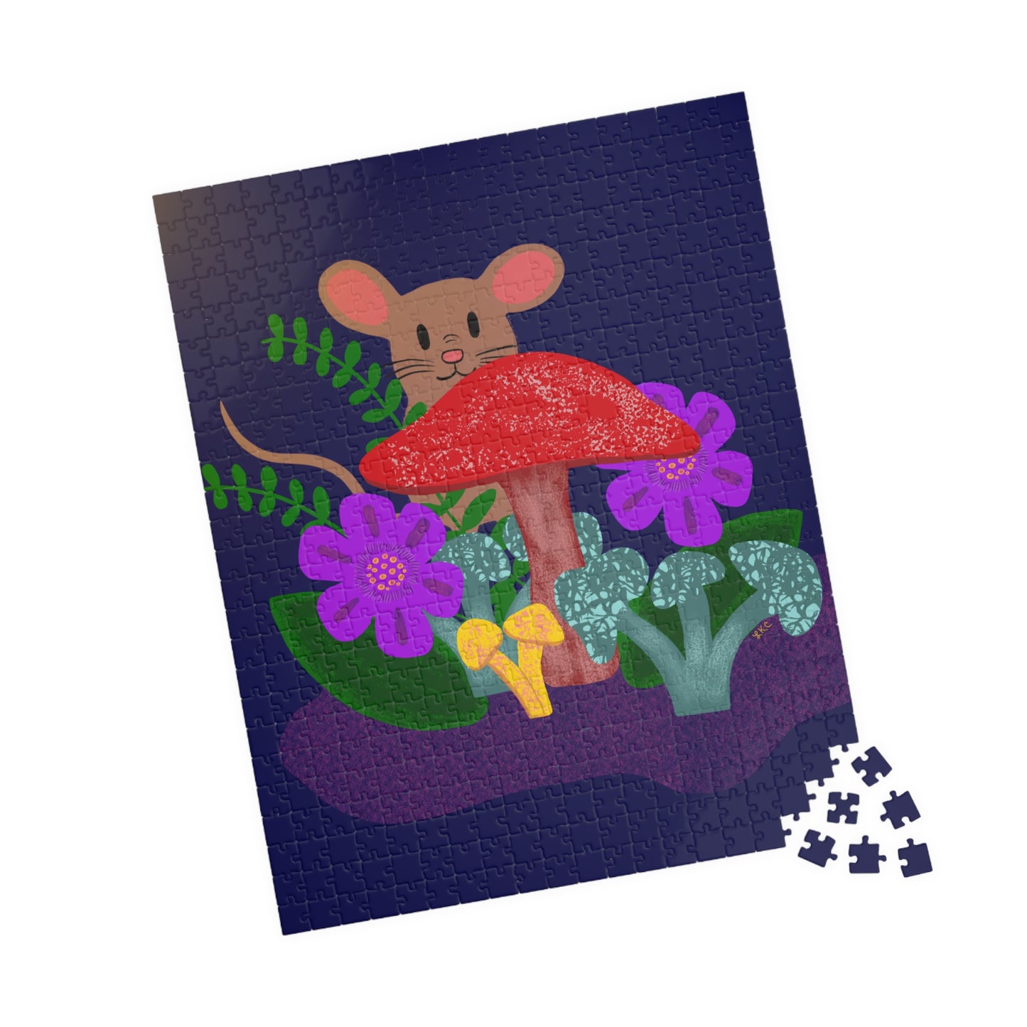 Puzzle, Mocha Mouse in Mushroom Forest, Jigsaw Puzzle, Family Fun, 110-520 Pieces