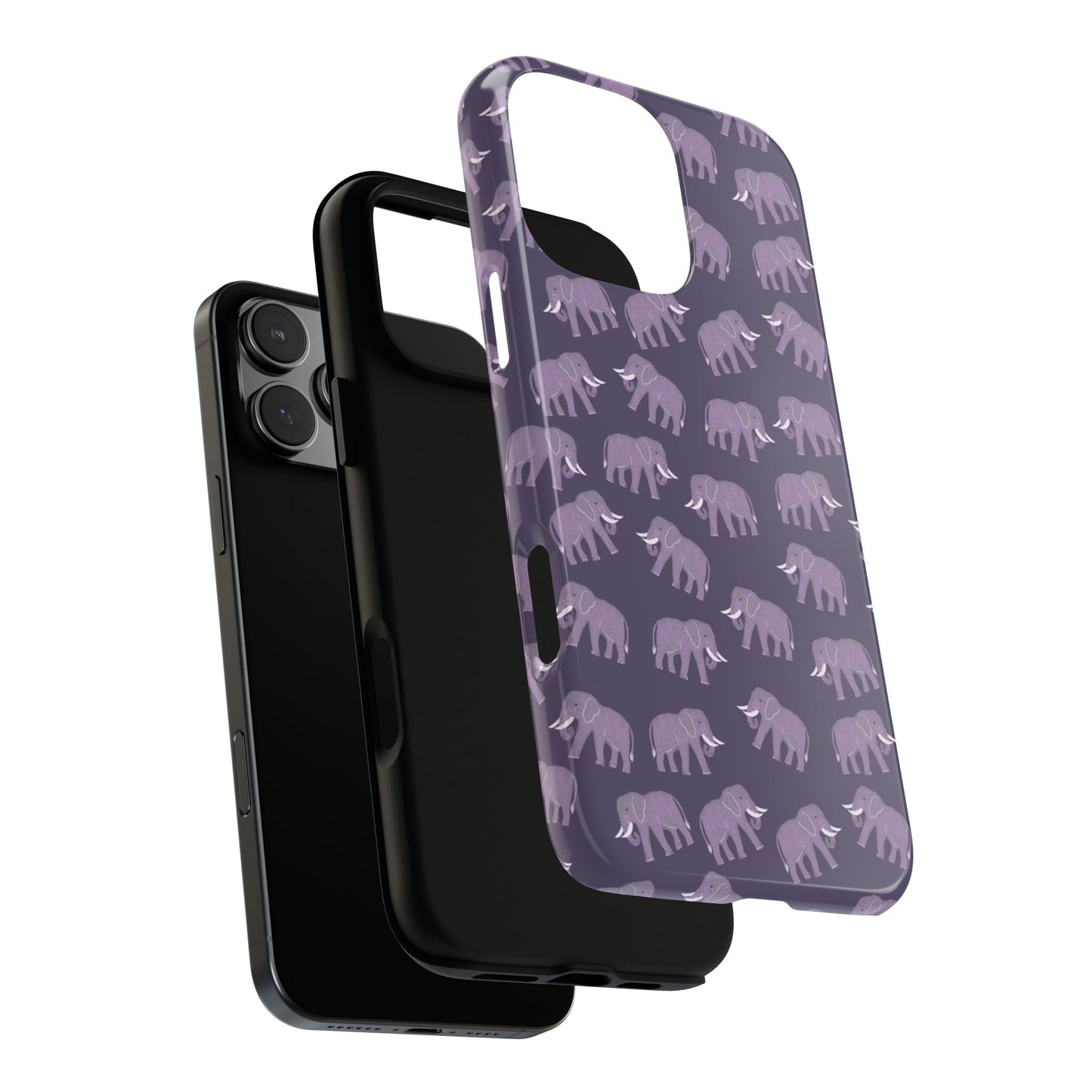 Phone Case — Elephants on Gray