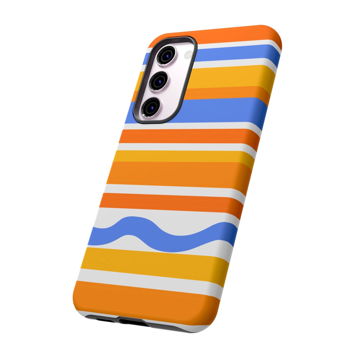 Citrus Orange Stripes Phone Case| Tough Case