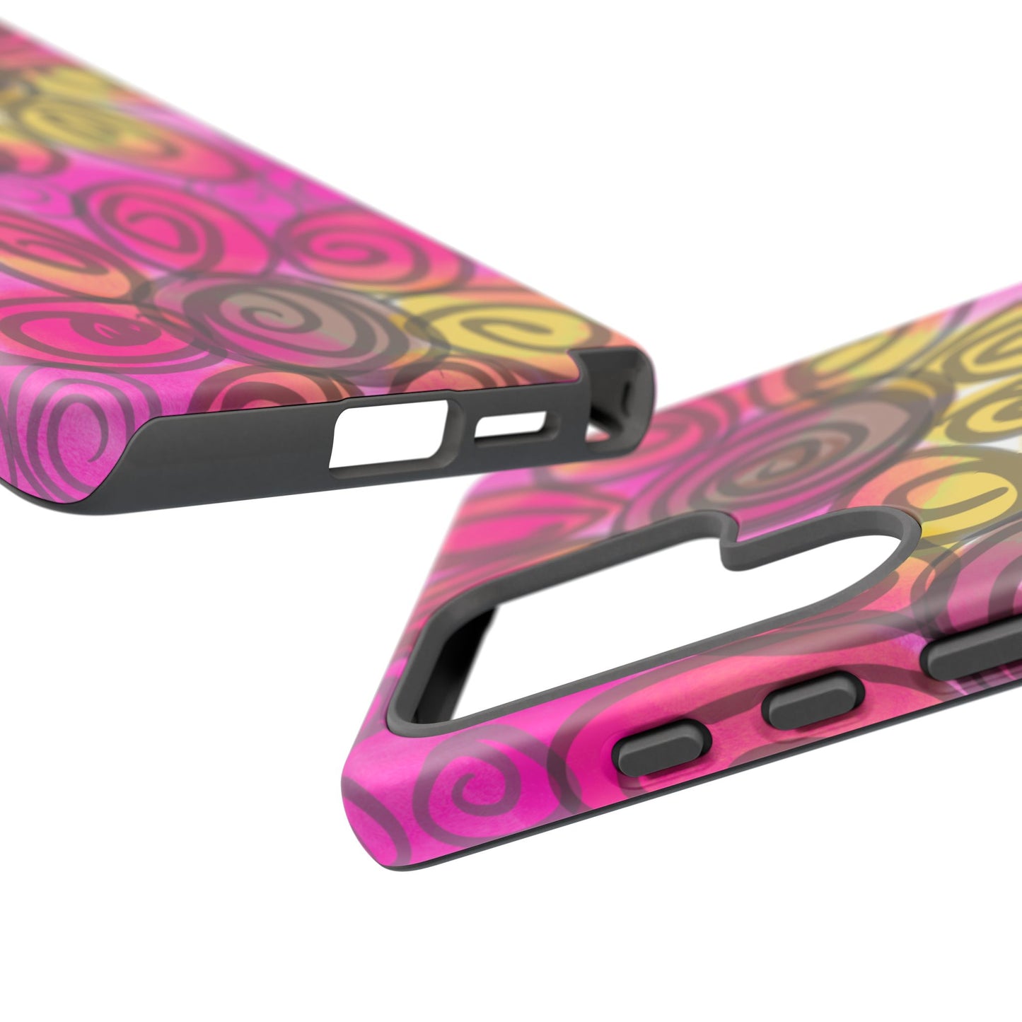 Wonky Pink Floral Phone Case| Tough Case