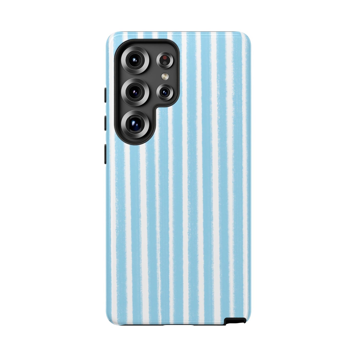 Phone Case, Messy Blue Stripes Design, Tough Phone Case