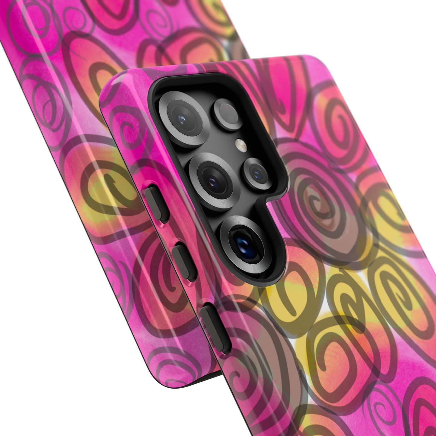 Wonky Pink Floral Phone Case| Tough Case