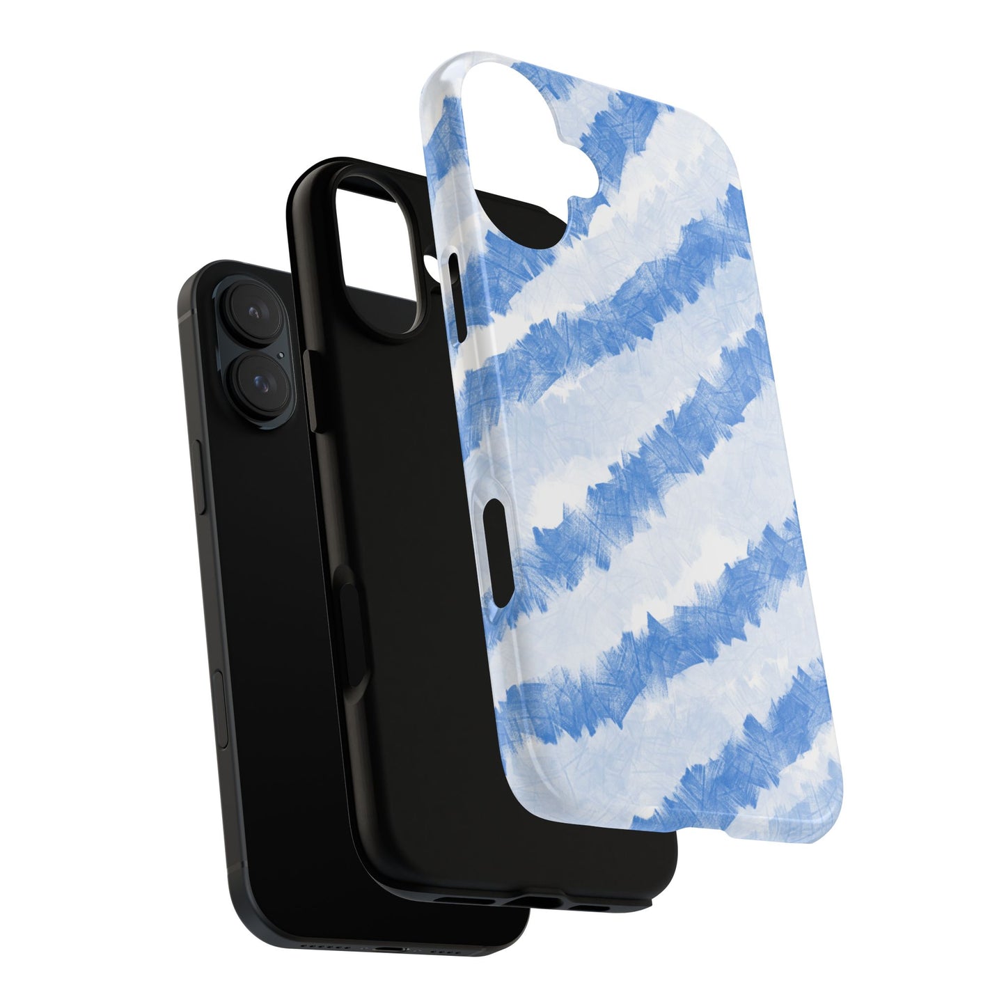 Chunky Blue Stripes Phone Case| Tough Case