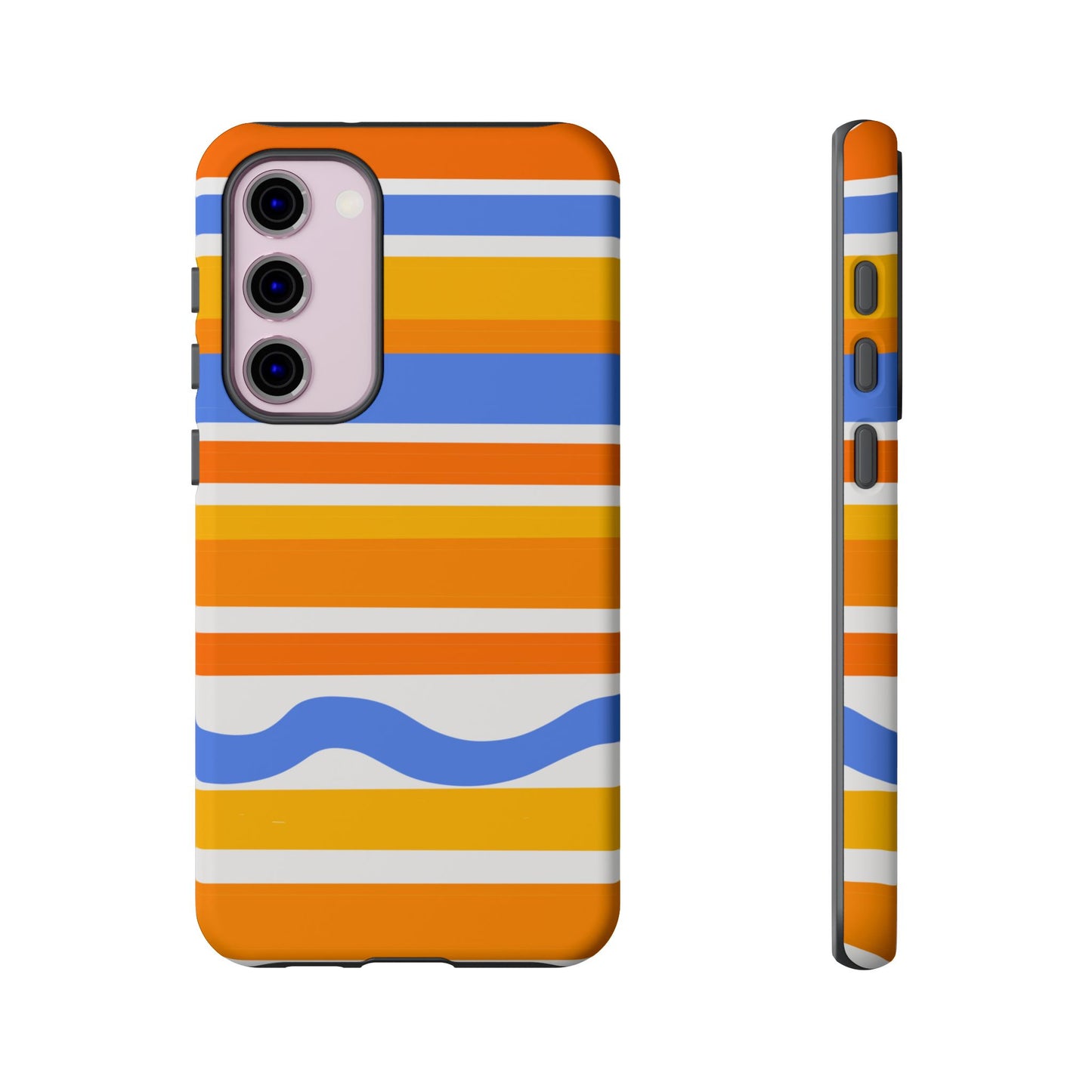 Citrus Orange Stripes Phone Case| Tough Case