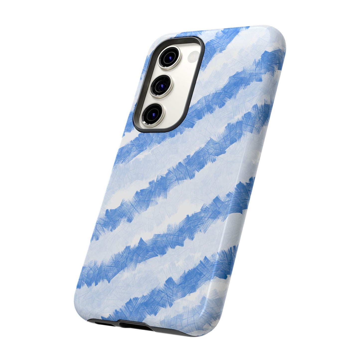 Chunky Blue Stripes Phone Case| Tough Case