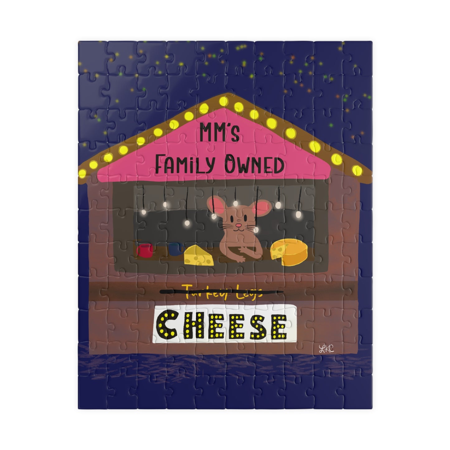 Puzzle, Mocha Mouse Works the Cheese Hut, Jigsaw Puzzle, Family Fun, 110-520 Pieces