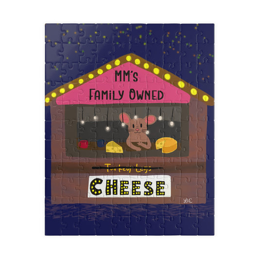Puzzle, Mocha Mouse Works the Cheese Hut, Jigsaw Puzzle, Family Fun, 110-520 Pieces
