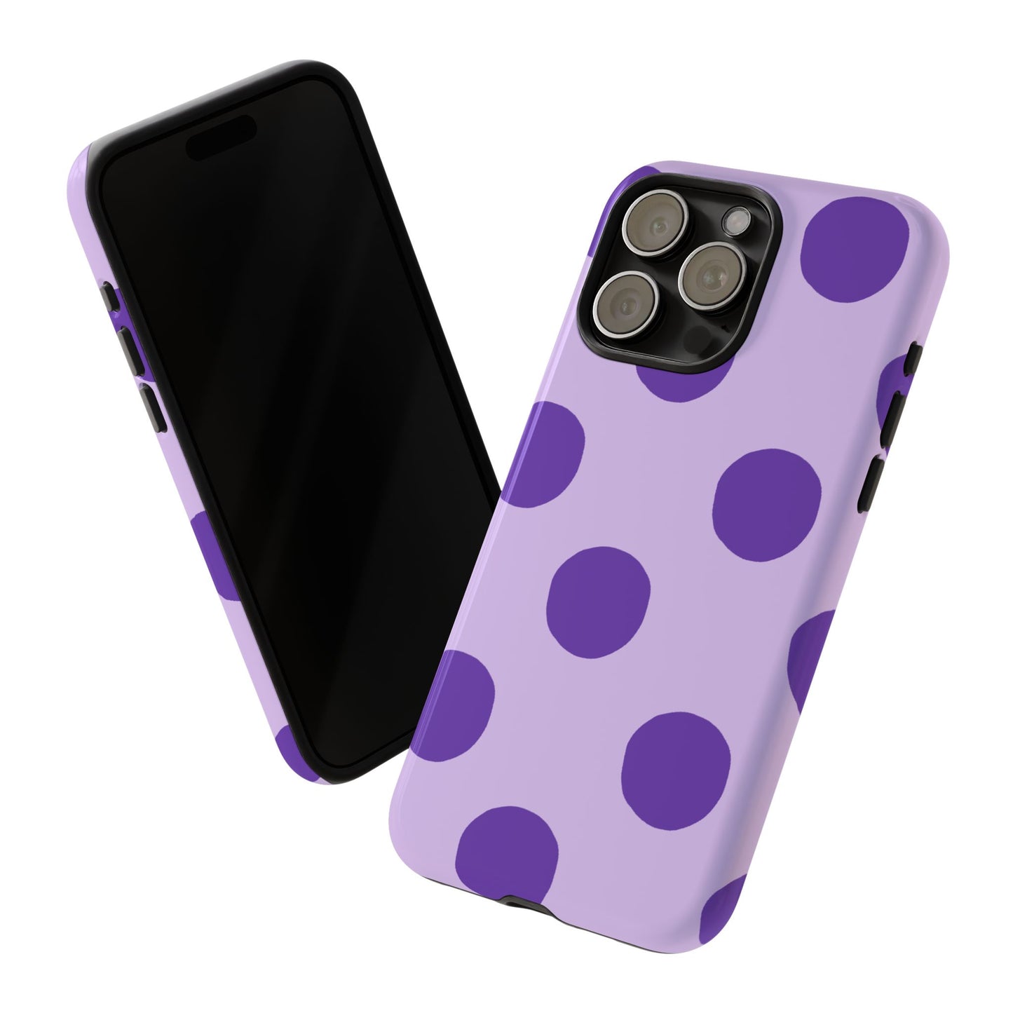 Phone Case, Purple Polka Dot Design, Tough Phone Case