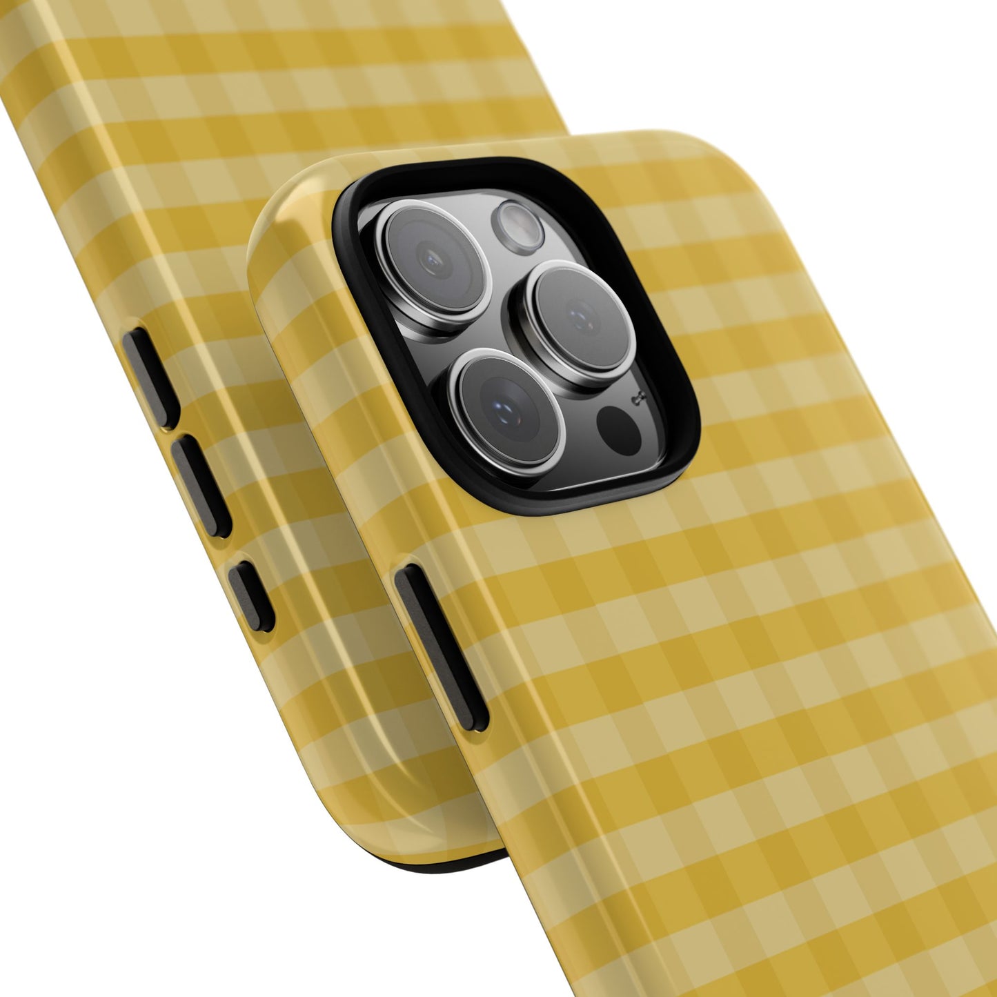 Phone Case, Yellow Gingham Design, Tough Phone Case