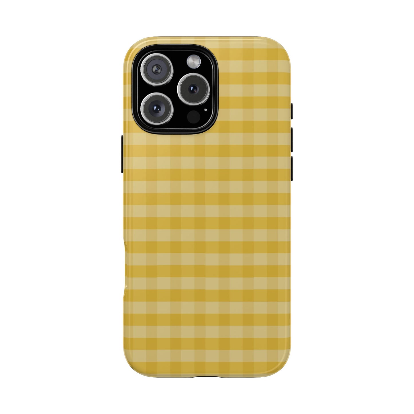 Phone Case, Yellow Gingham Design, Tough Phone Case