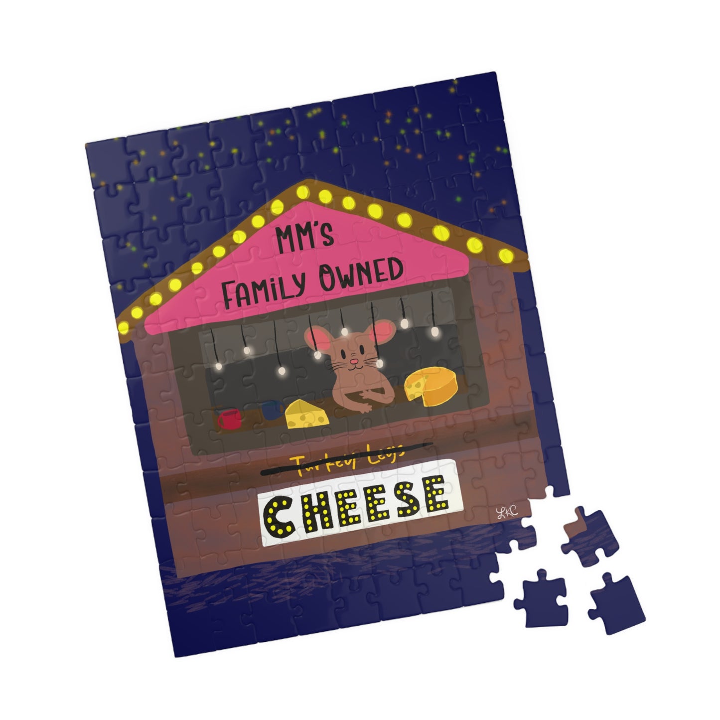 Puzzle, Mocha Mouse Works the Cheese Hut, Jigsaw Puzzle, Family Fun, 110-520 Pieces