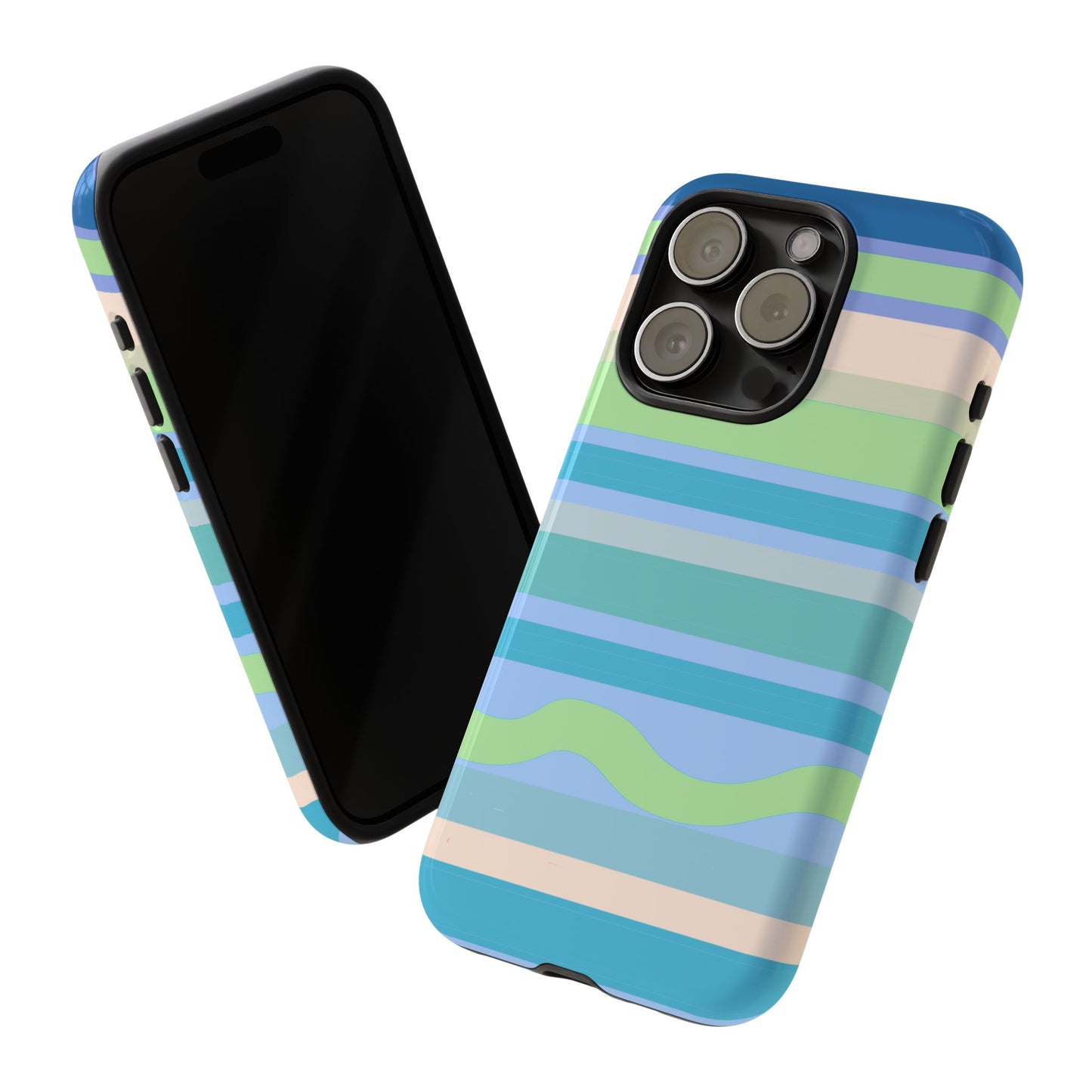 Cool Blue Stripes Phone Case| Tough Case