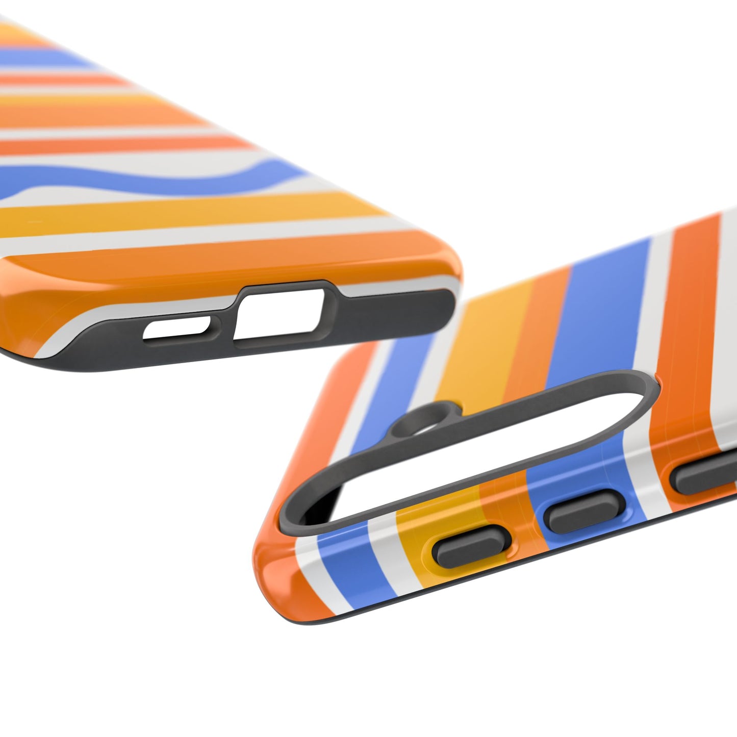 Citrus Orange Stripes Phone Case| Tough Case