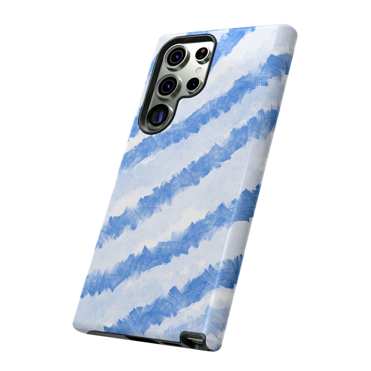Chunky Blue Stripes Phone Case| Tough Case
