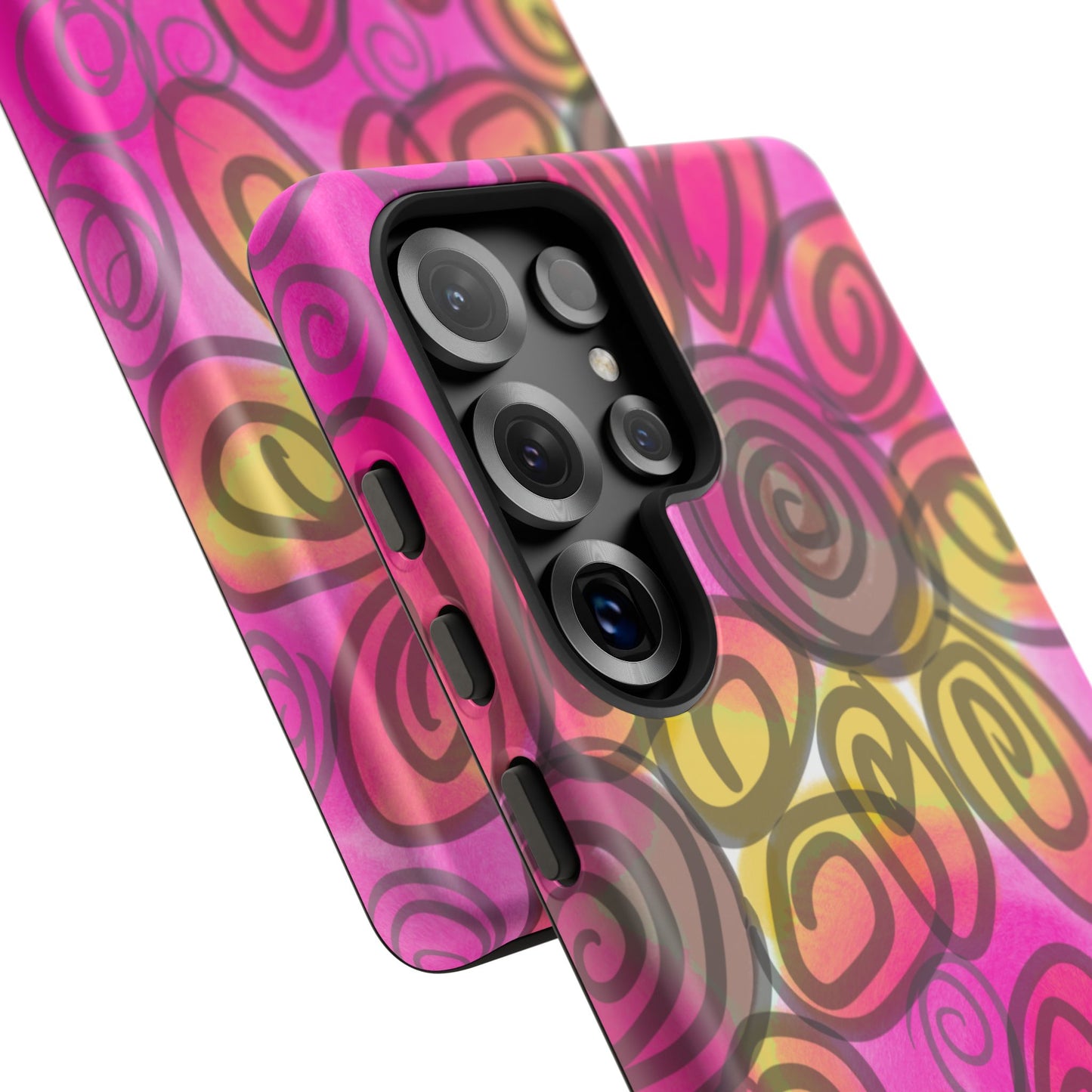 Wonky Pink Floral Phone Case| Tough Case