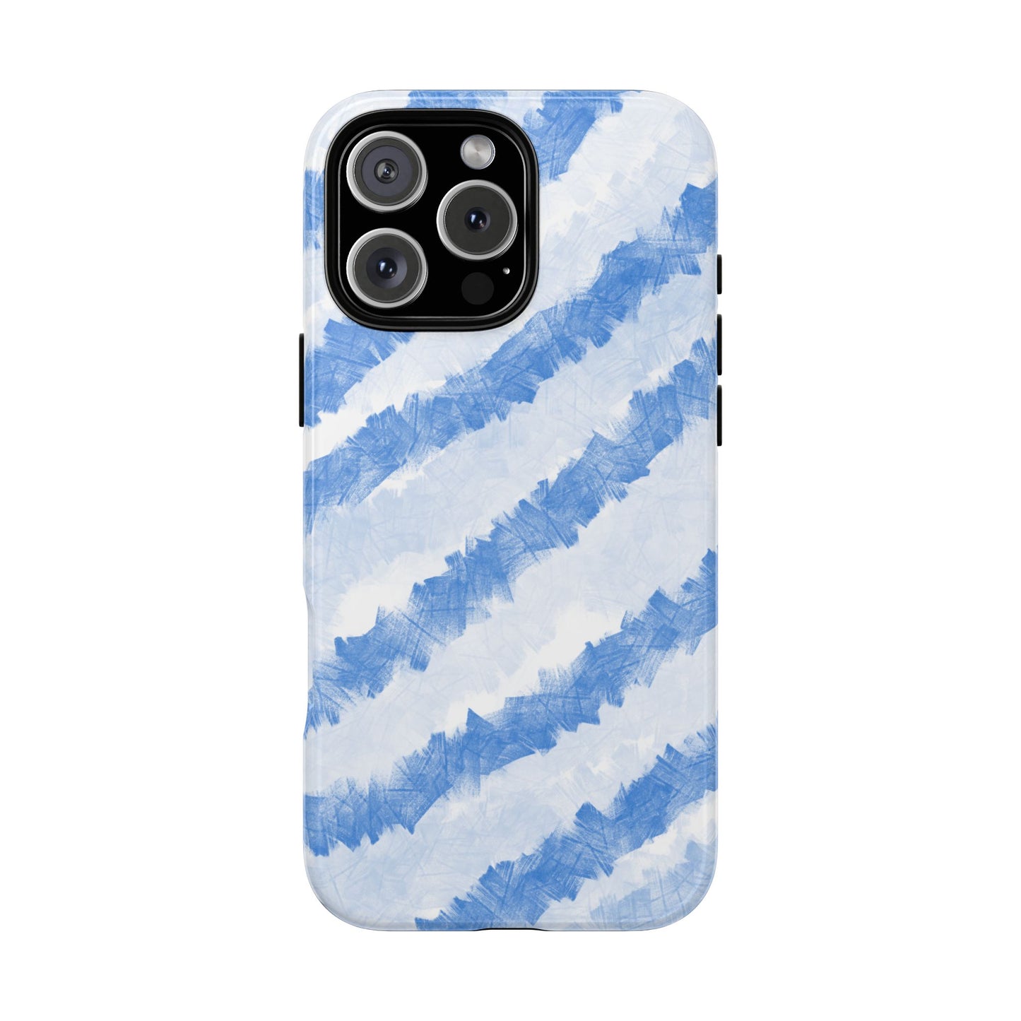 Chunky Blue Stripes Phone Case| Tough Case