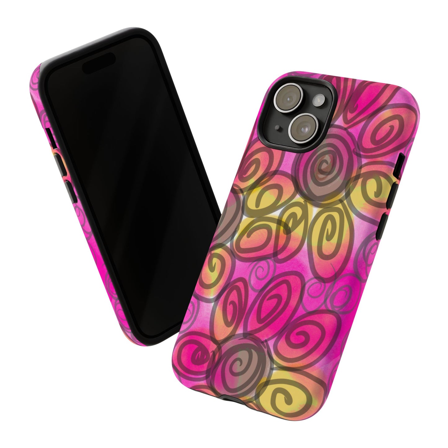 Wonky Pink Floral Phone Case| Tough Case