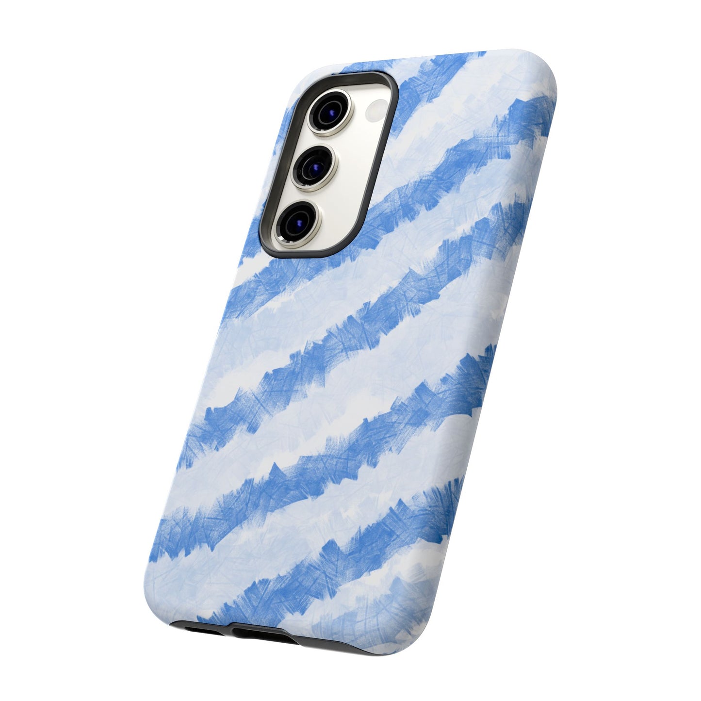 Chunky Blue Stripes Phone Case| Tough Case