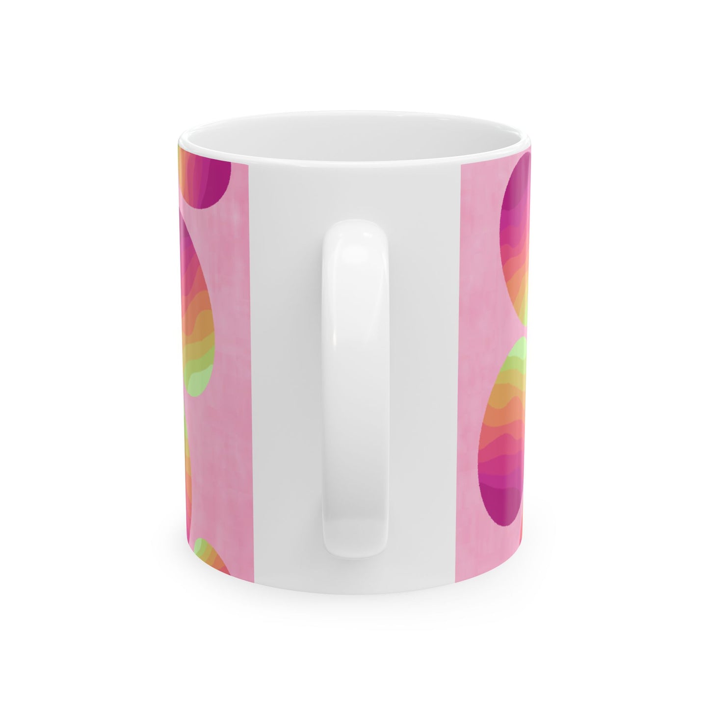 Mug, Colorful Easter Egg Springtime Design, Two Size Choices, 11 Ounce or 15 Ounce