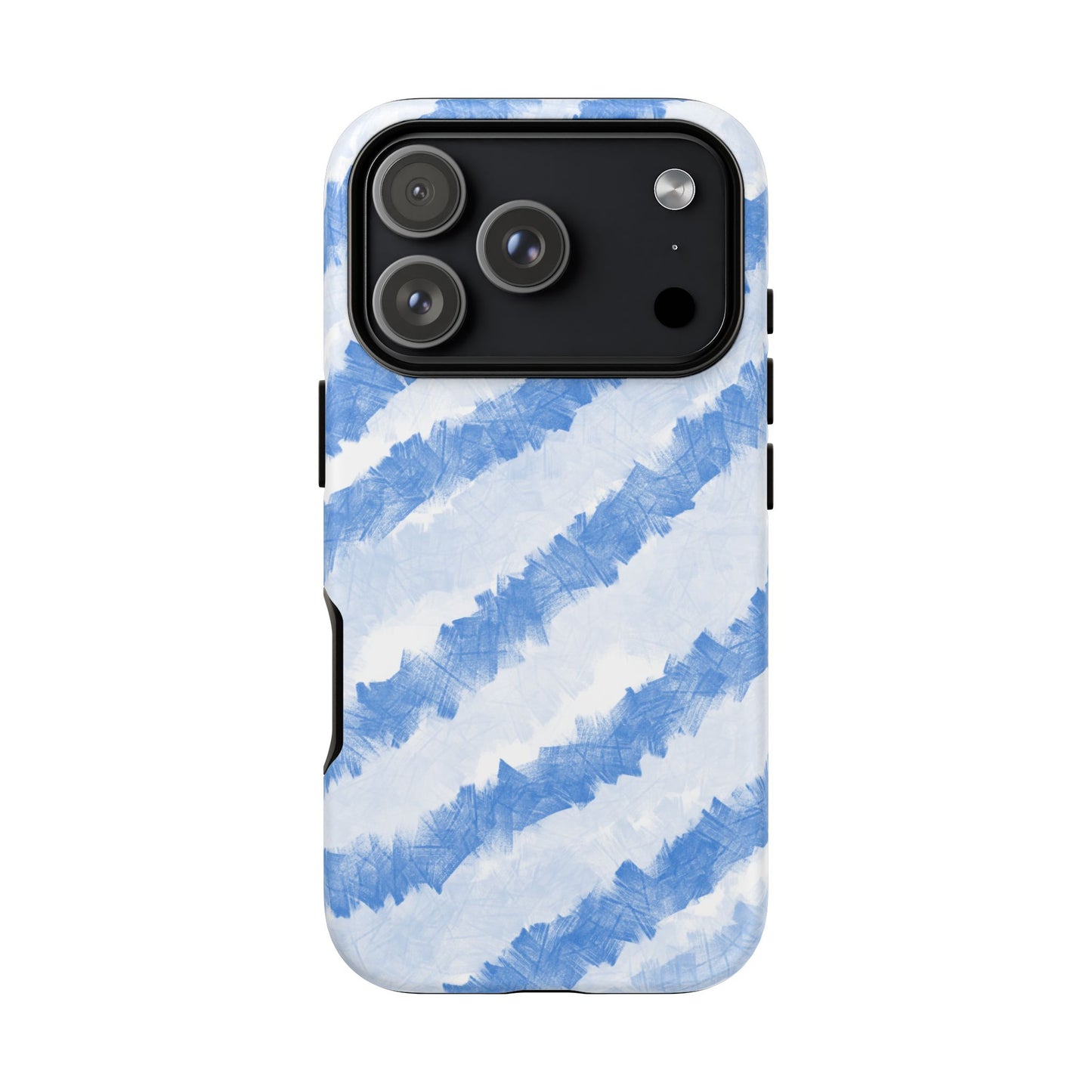 Chunky Blue Stripes Phone Case| Tough Case