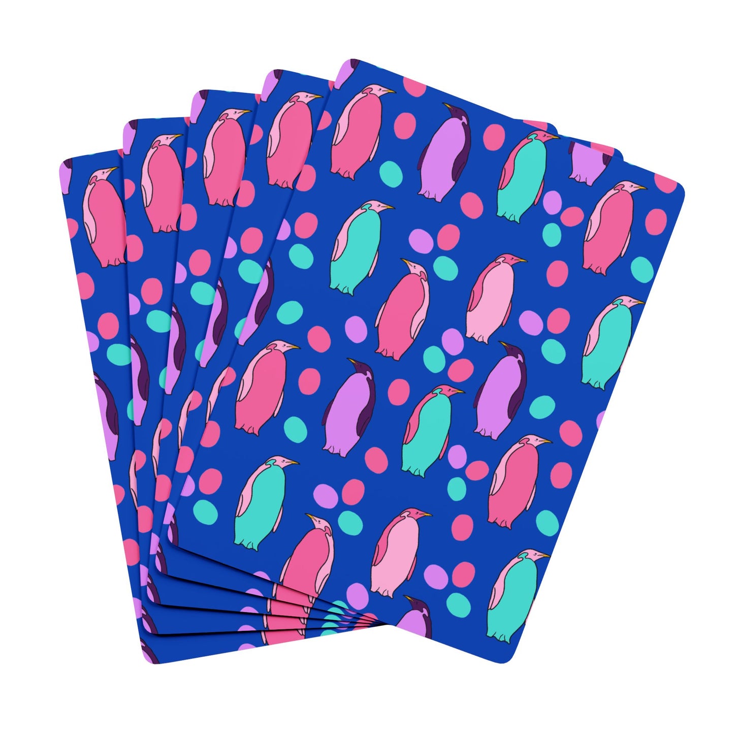 Playing Cards, Playful Penguin Design, 1 Standard Desk of Cards, Family Fun
