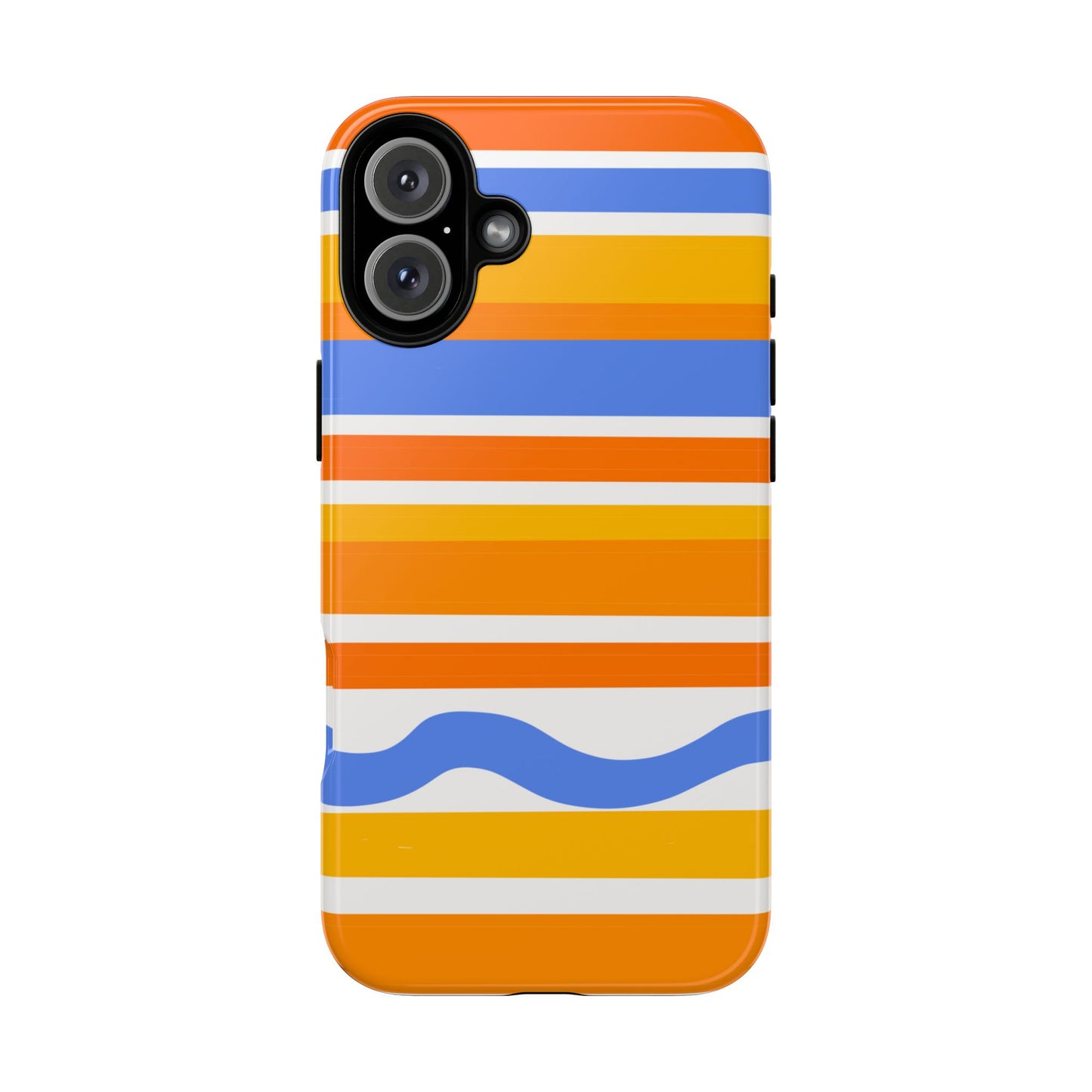 Citrus Orange Stripes Phone Case| Tough Case