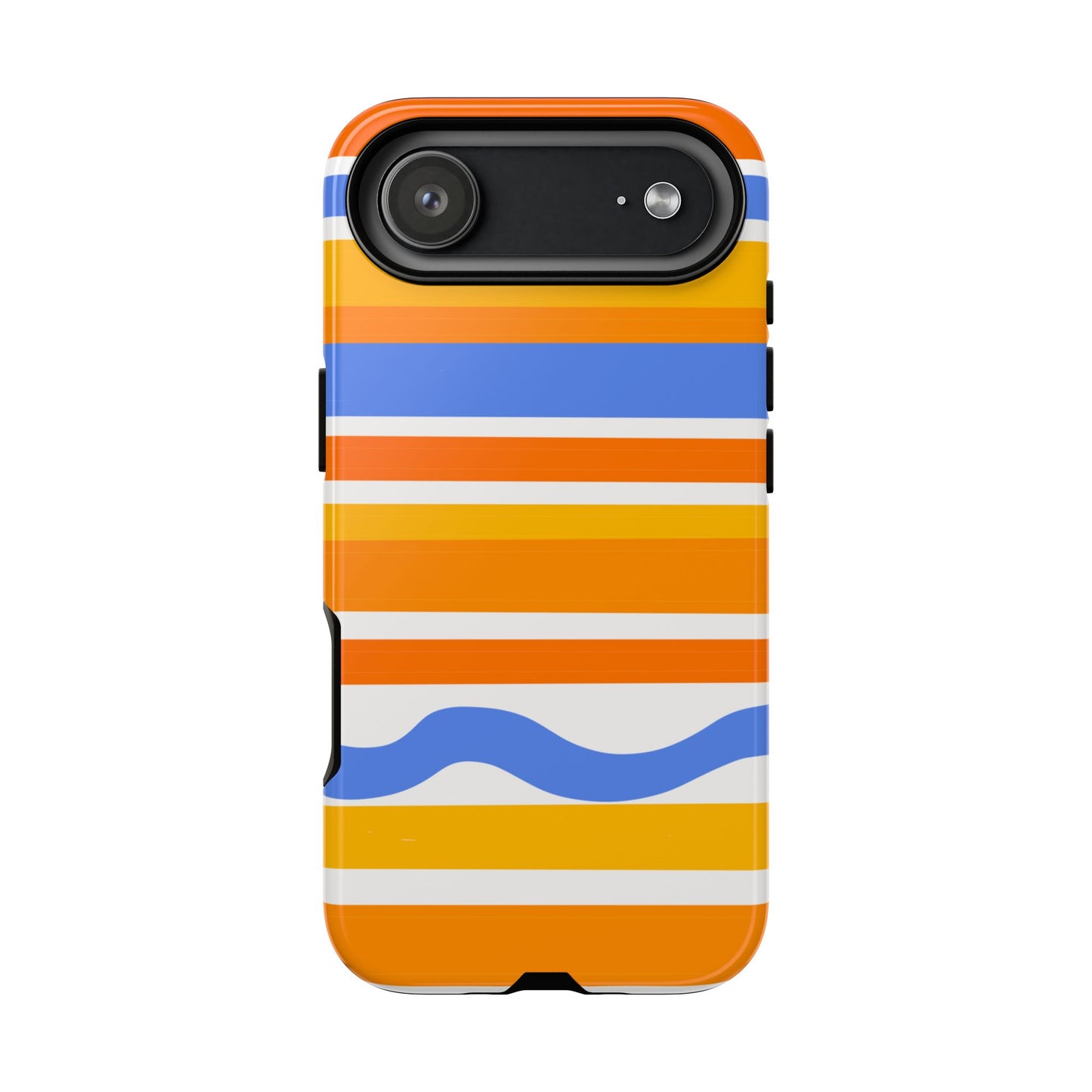 Citrus Orange Stripes Phone Case| Tough Case
