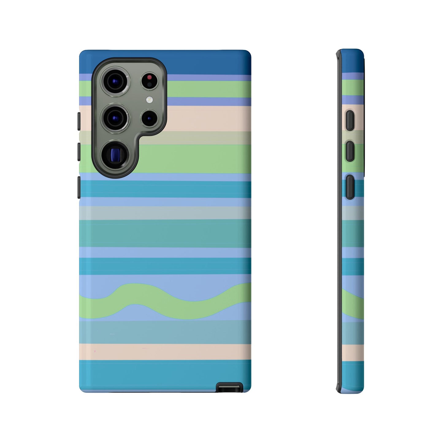 Cool Blue Stripes Phone Case| Tough Case