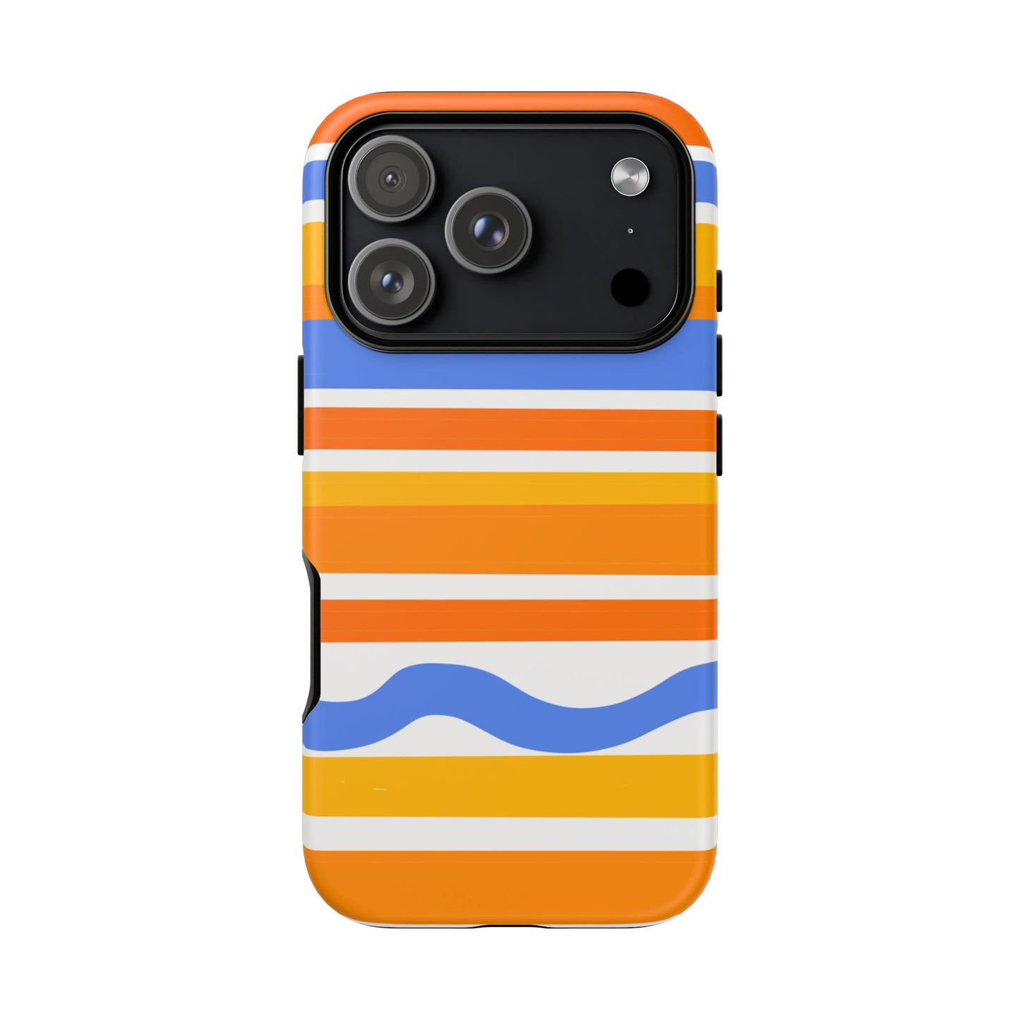 Citrus Orange Stripes Phone Case| Tough Case