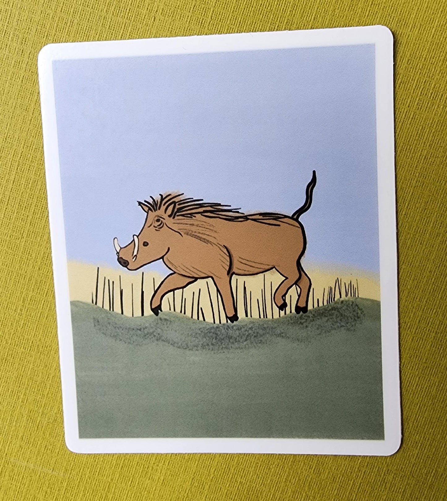 Sticker, Warthog, 2 Design Choices - Die-Cut or Rectangle, Vinyl, 3 Inch or 3" x 2.5"