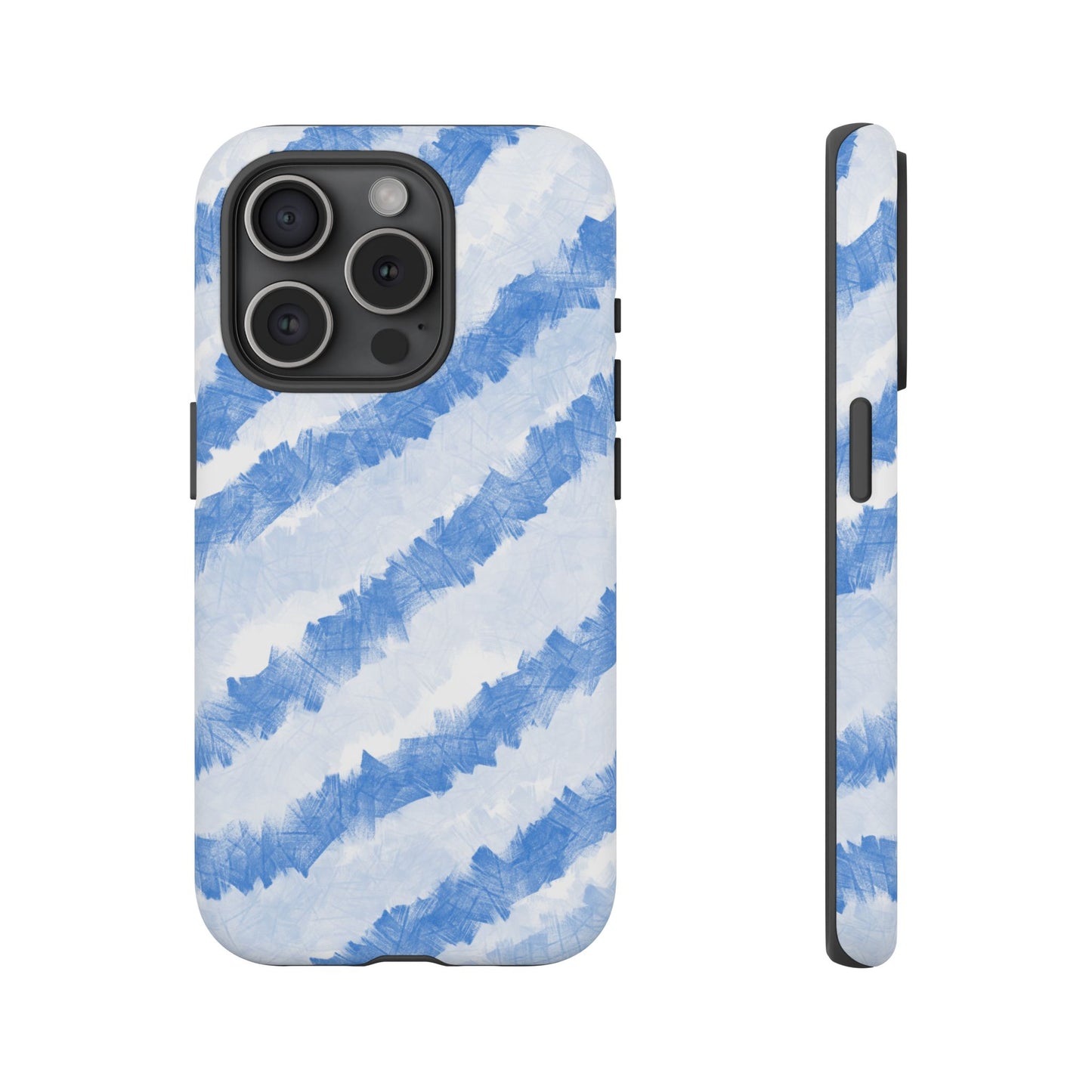 Chunky Blue Stripes Phone Case| Tough Case