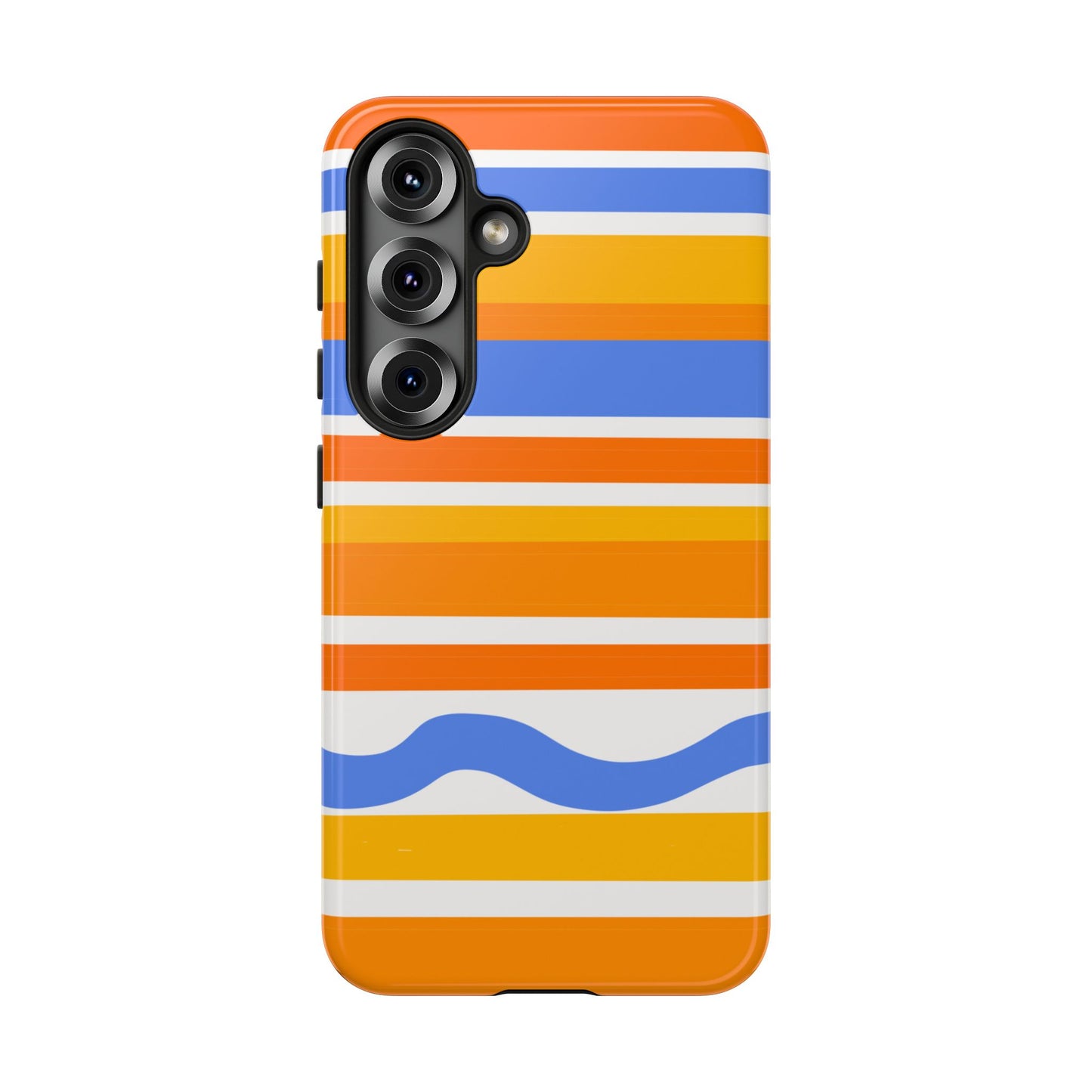 Citrus Orange Stripes Phone Case| Tough Case