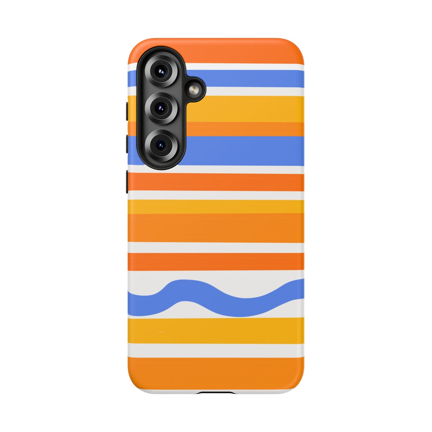 Citrus Orange Stripes Phone Case| Tough Case