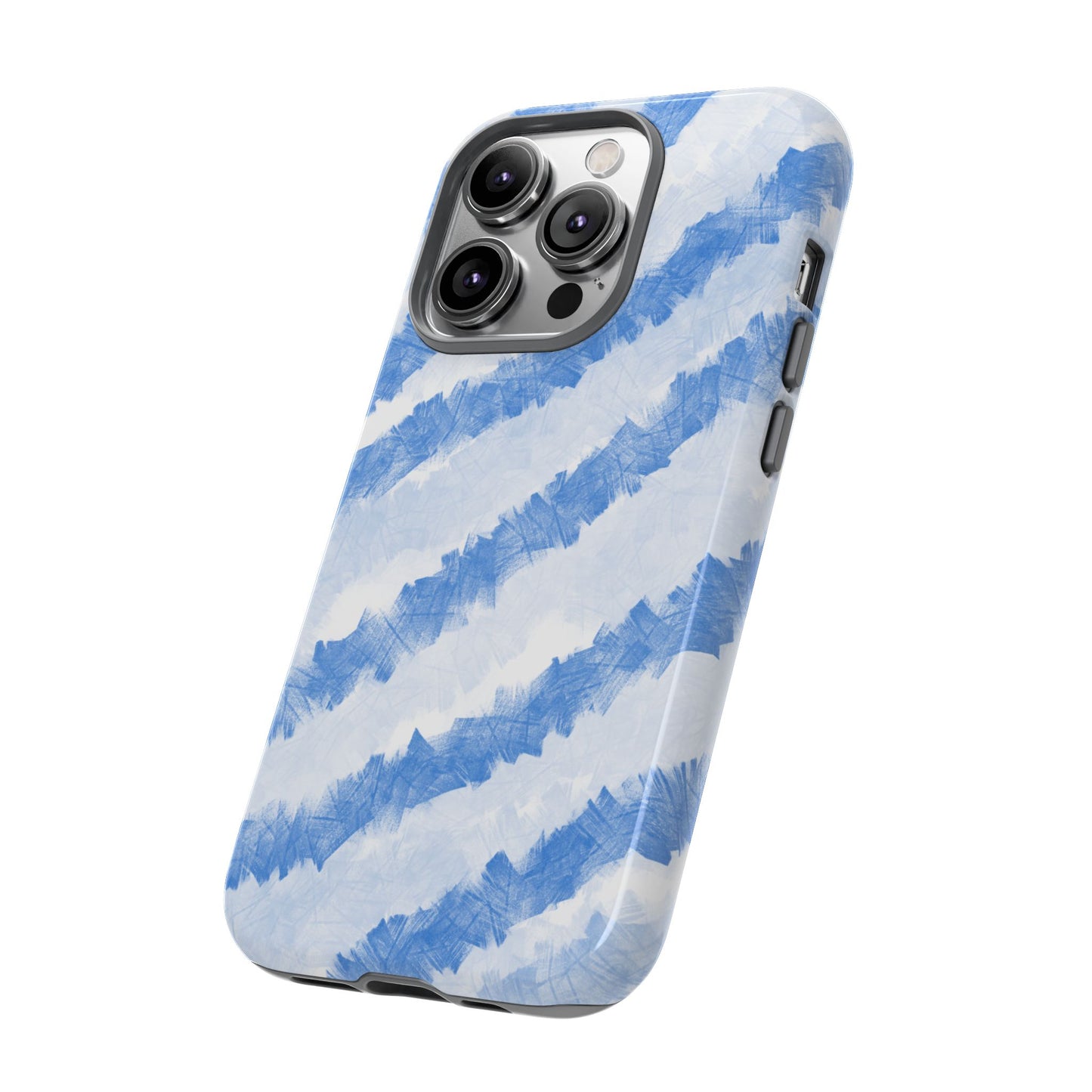 Chunky Blue Stripes Phone Case| Tough Case