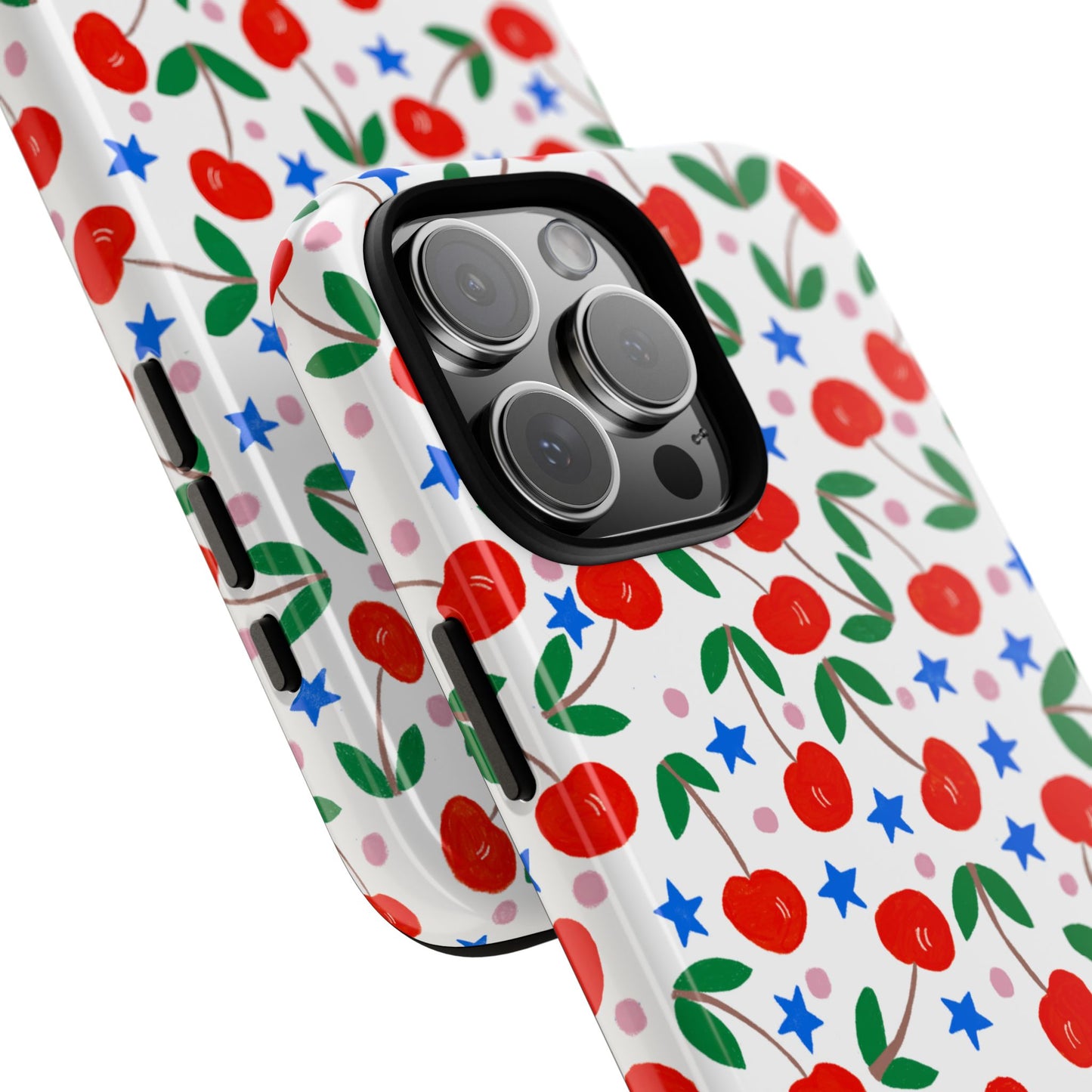 Phone Case, Cheerful Cherries Art Design, Tough Phone Case