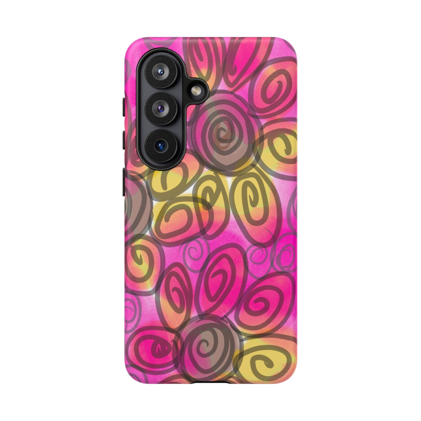 Wonky Pink Floral Phone Case| Tough Case