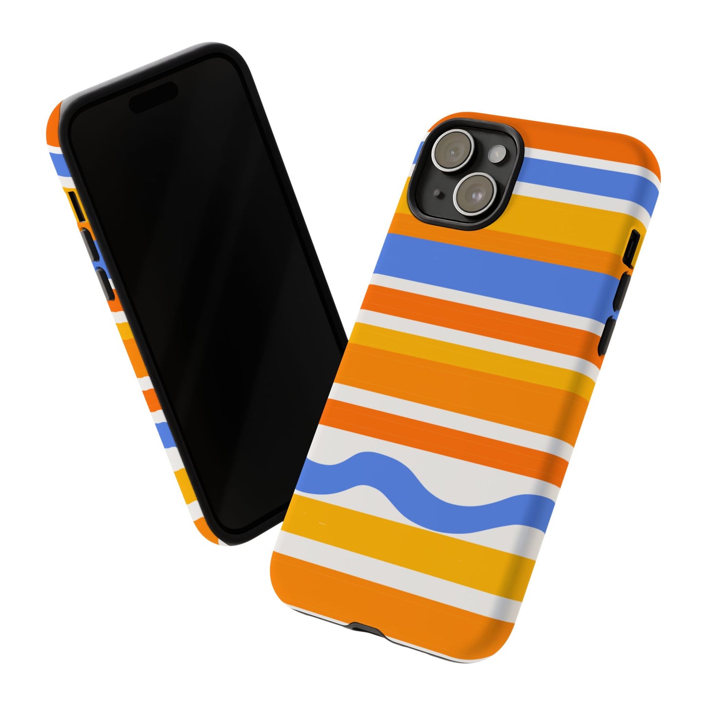 Citrus Orange Stripes Phone Case| Tough Case