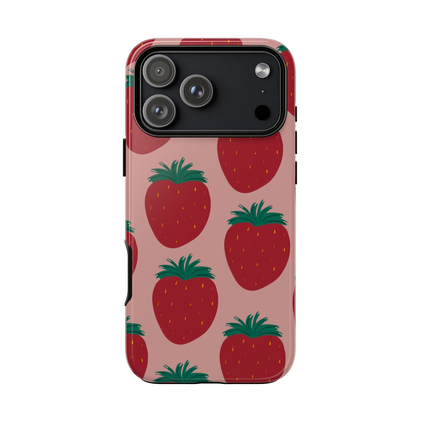 Phone Case, Strawberry Painted Design, Tough Phone Case